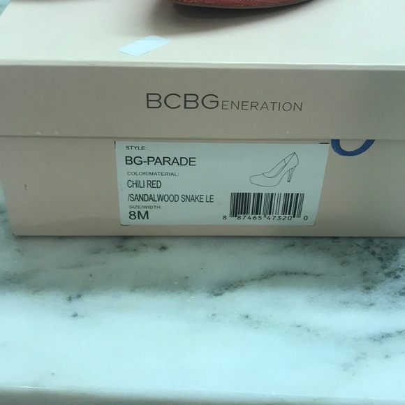 BCBGeneration Red Platform Heels - Picture 3 of 3